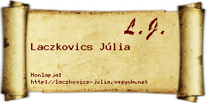 Laczkovics Júlia névjegykártya